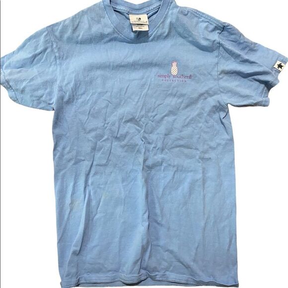 Super cute Simply Southern Women's Smile Short Sleeve Graphic T-Shirt - Picture 1 of 6